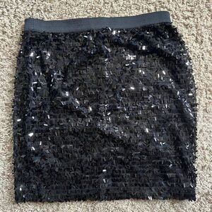 Joe Fresh Black Sequin Mini Skirt